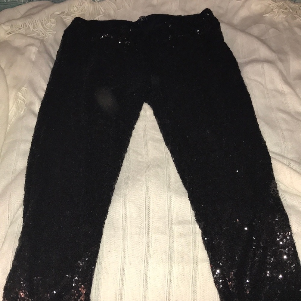 Plus Size Sequin Skinny Pants